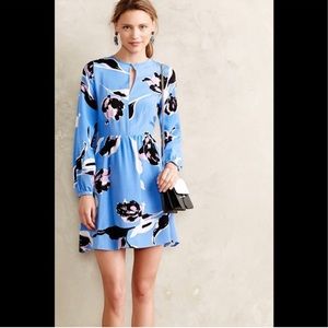 Anthropologie Yumi Kim blue silk dress